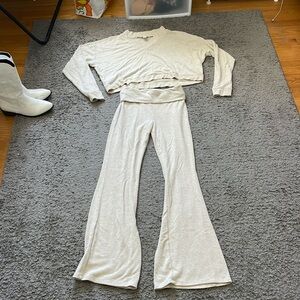 Forever 21 cream lounge set!!